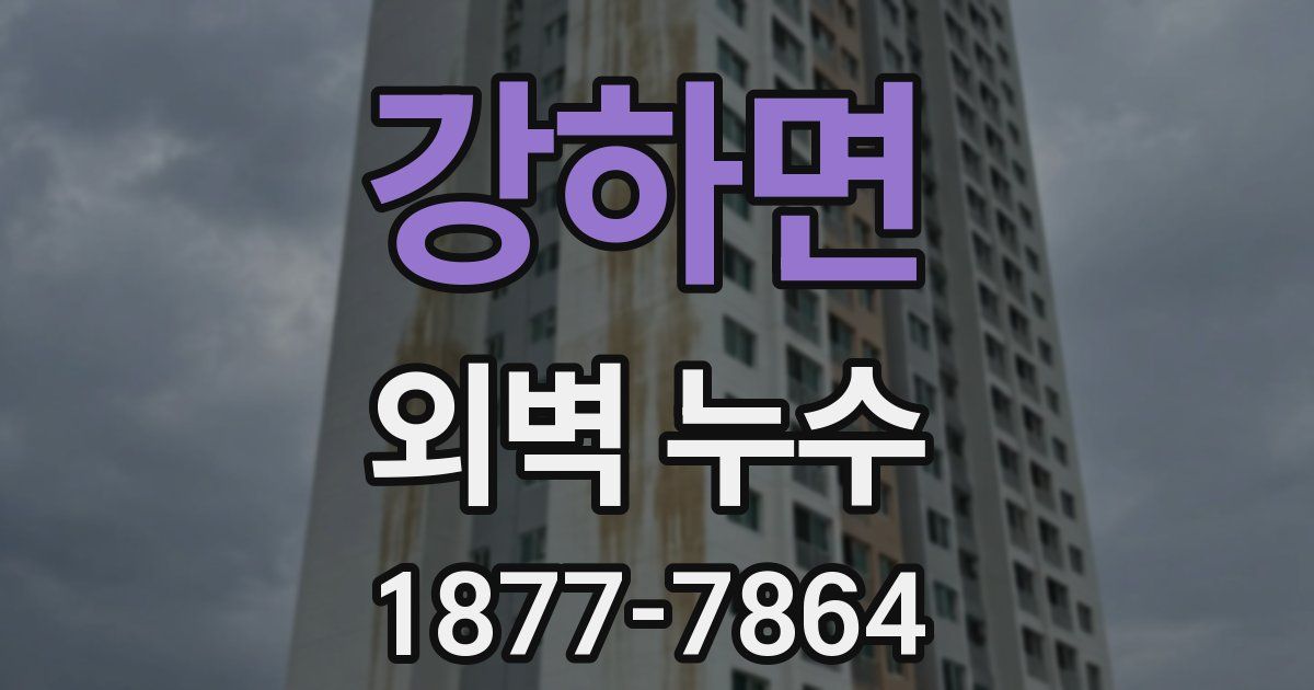 강하면 외벽 누수