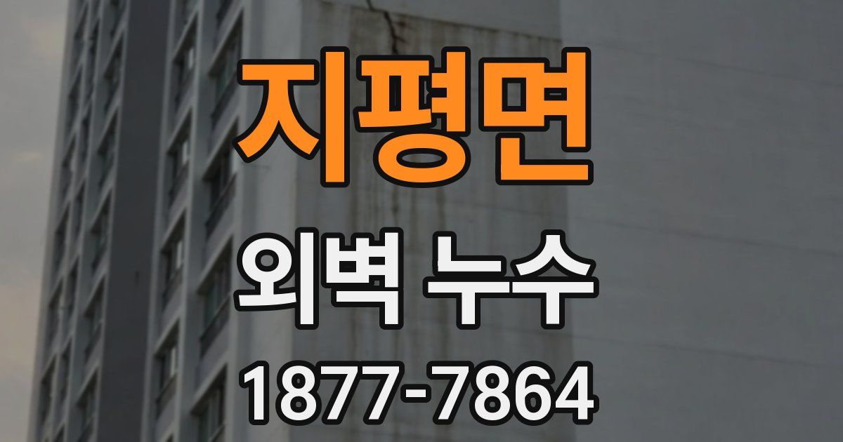 지평면 외벽 누수