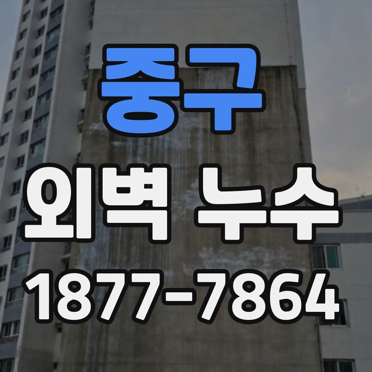 중구 외벽 누수 보수 방법을 정리해보면