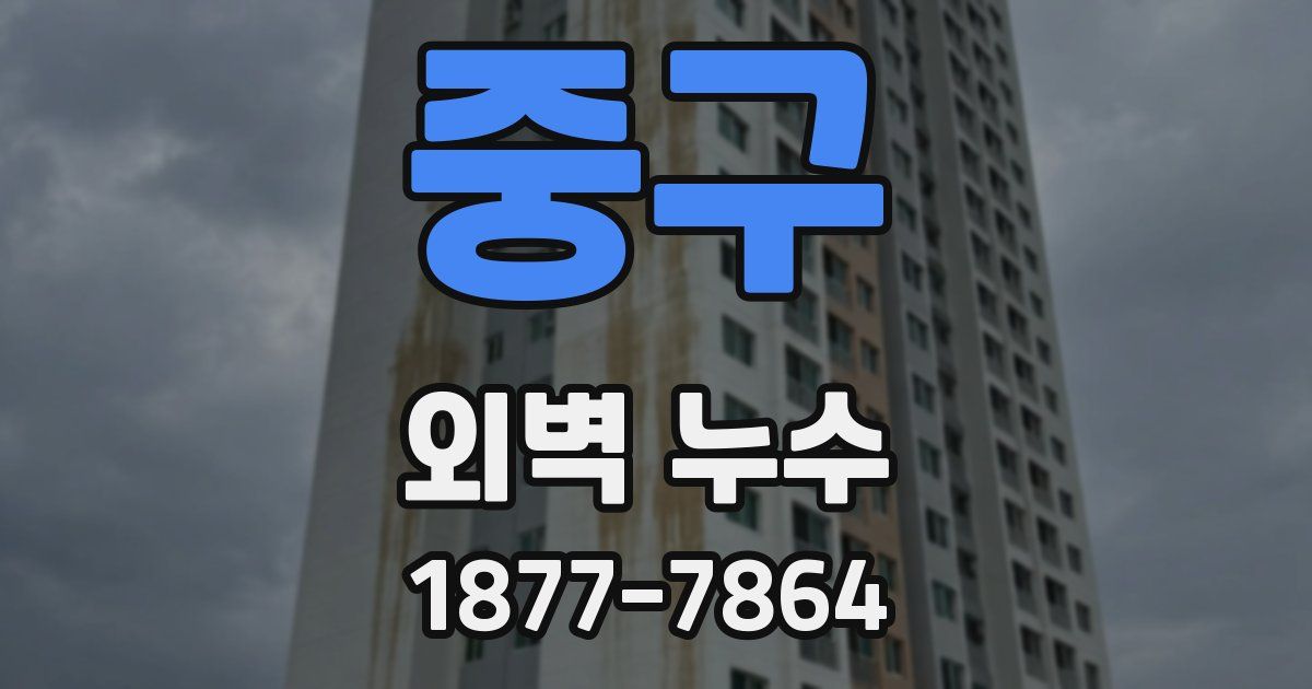 중구 외벽 누수