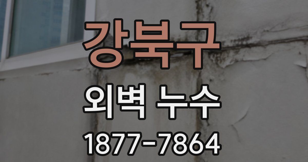 강북구 외벽 누수