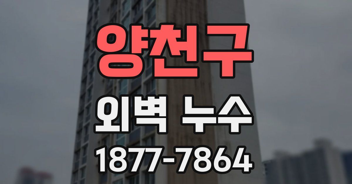 양천구 외벽 누수