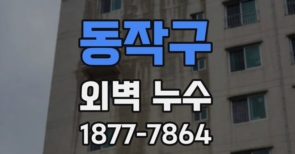 동작구 외벽 누수