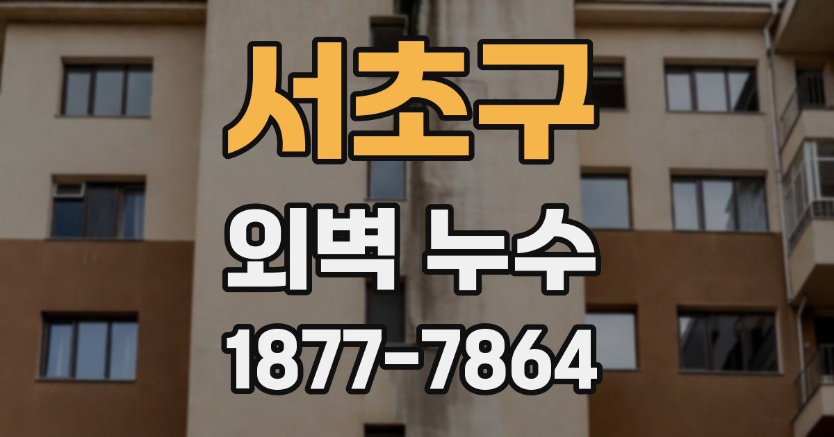 서초구 외벽 누수