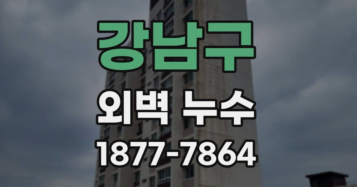 강남구 외벽 누수