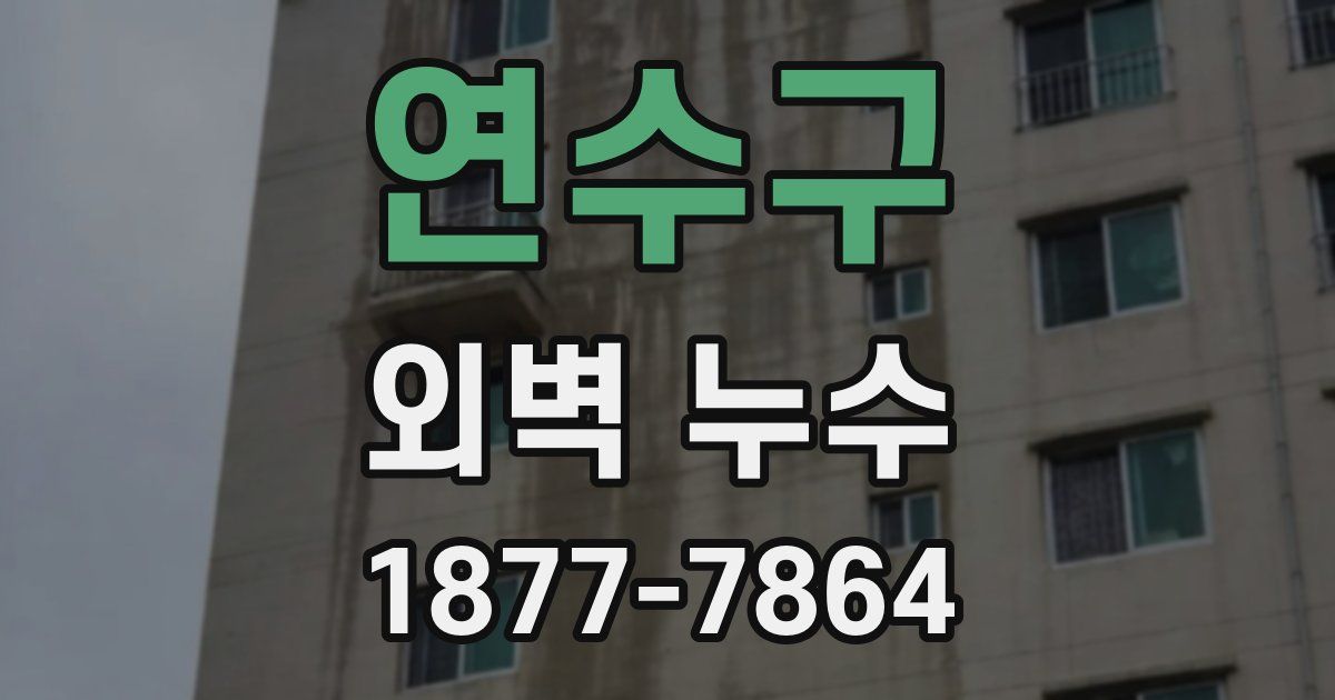 연수구 외벽 누수