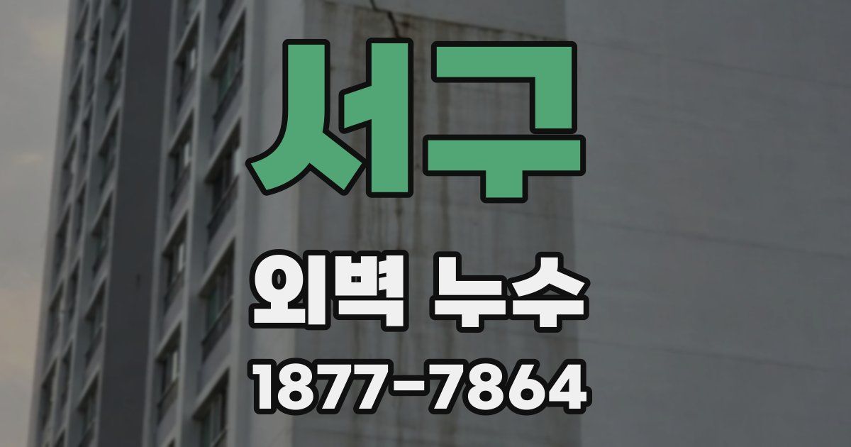 서구 외벽 누수