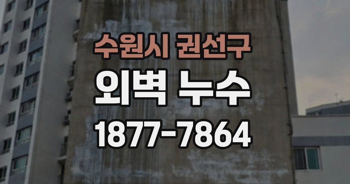 수원시 권선구 외벽 누수