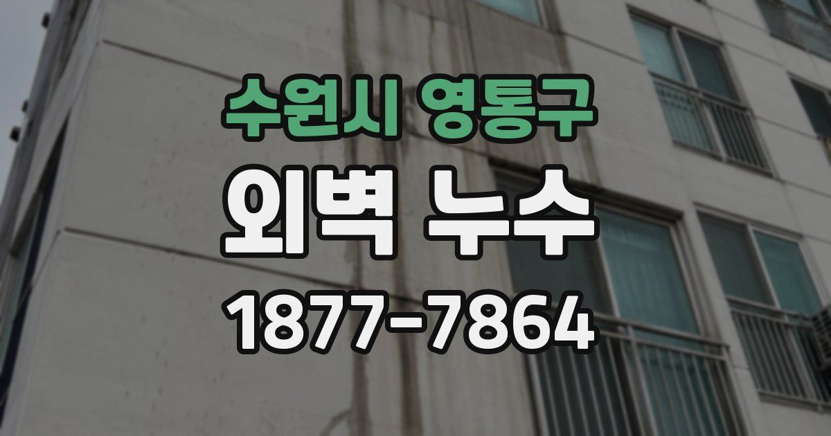 수원시 영통구 외벽 누수
