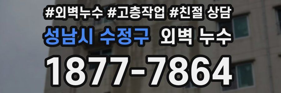 성남시 수정구 외벽 누수