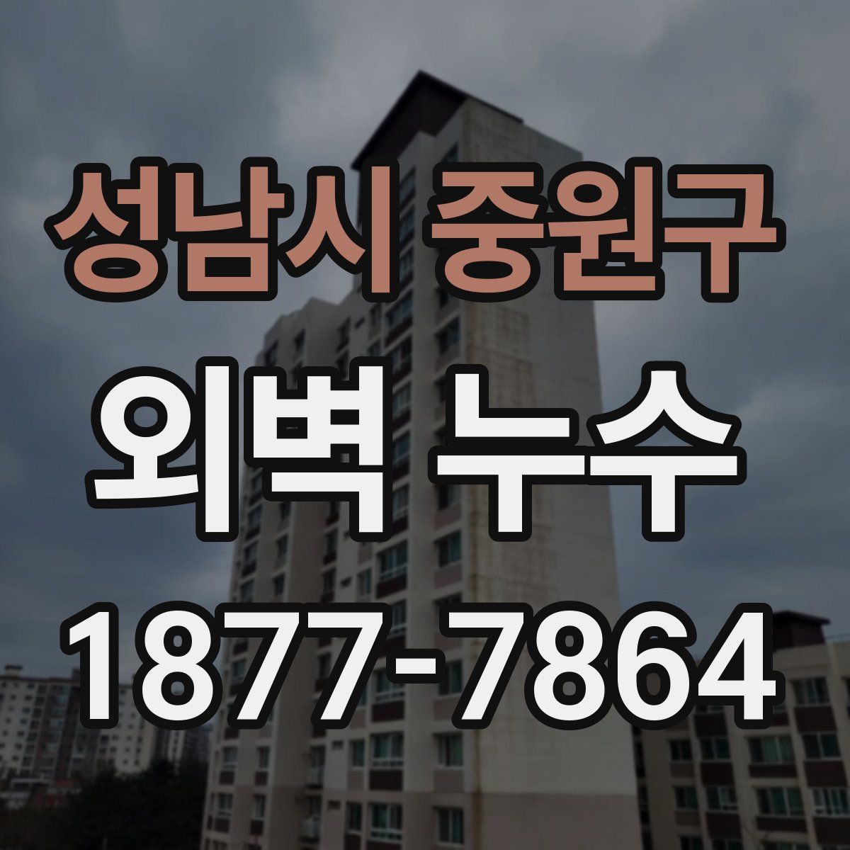 성남시 중원구 외벽 누수