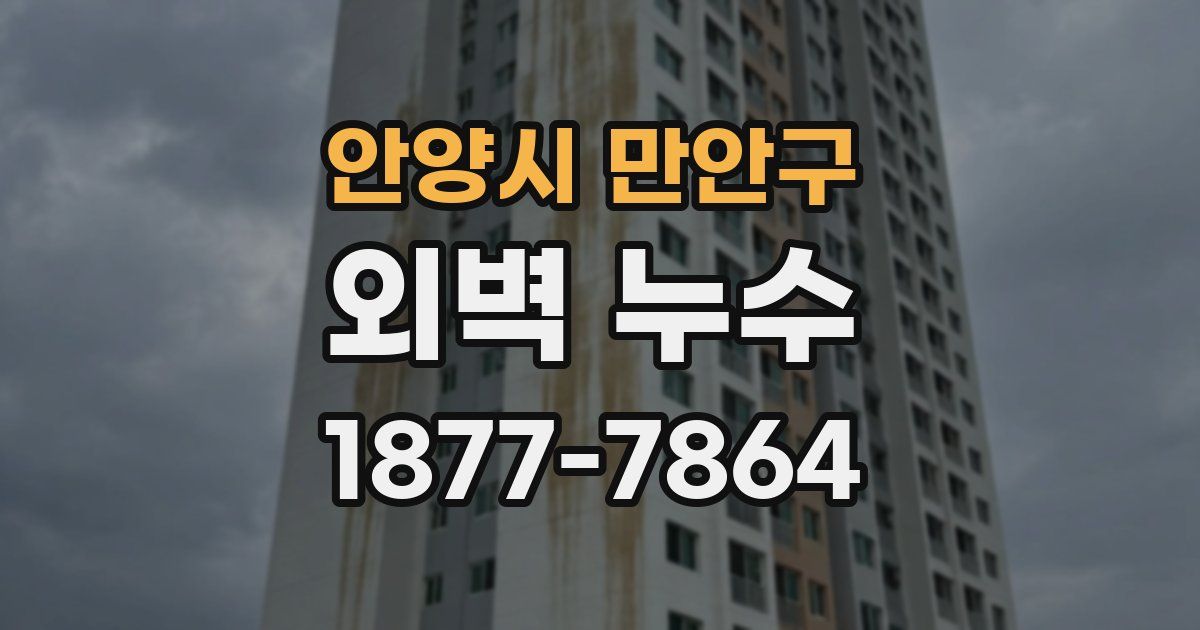 안양시 만안구 외벽 누수