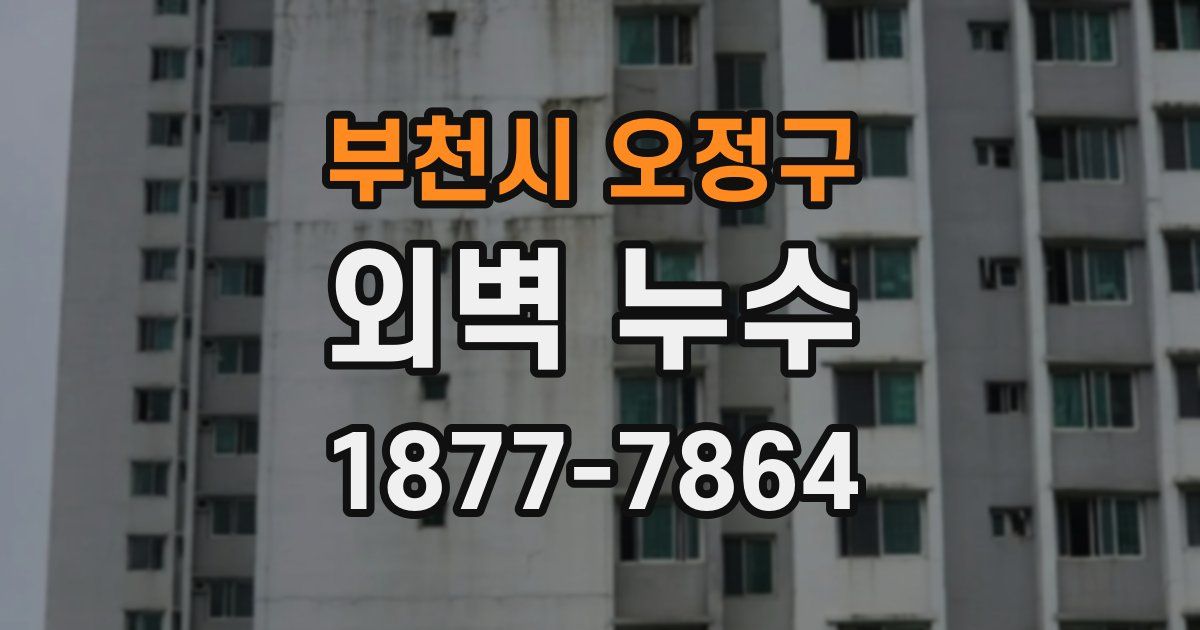 부천시 오정구 외벽 누수