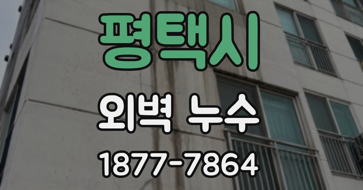 평택시 외벽 누수
