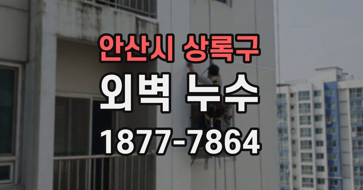 안산시 상록구 외벽 누수