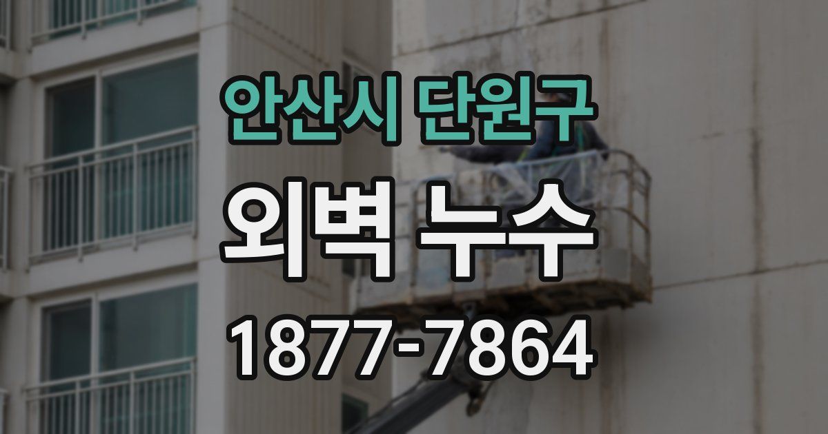 안산시 단원구 외벽 누수