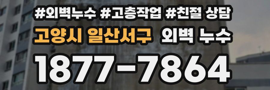 고양시 일산서구 외벽 누수
