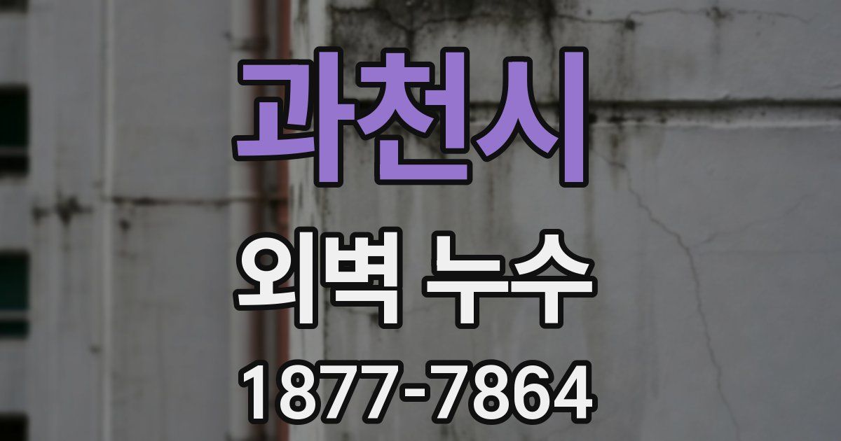 과천시 외벽 누수