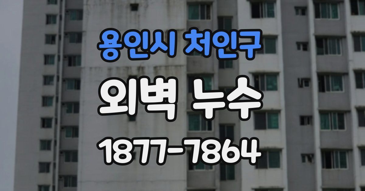용인시 처인구 외벽 누수