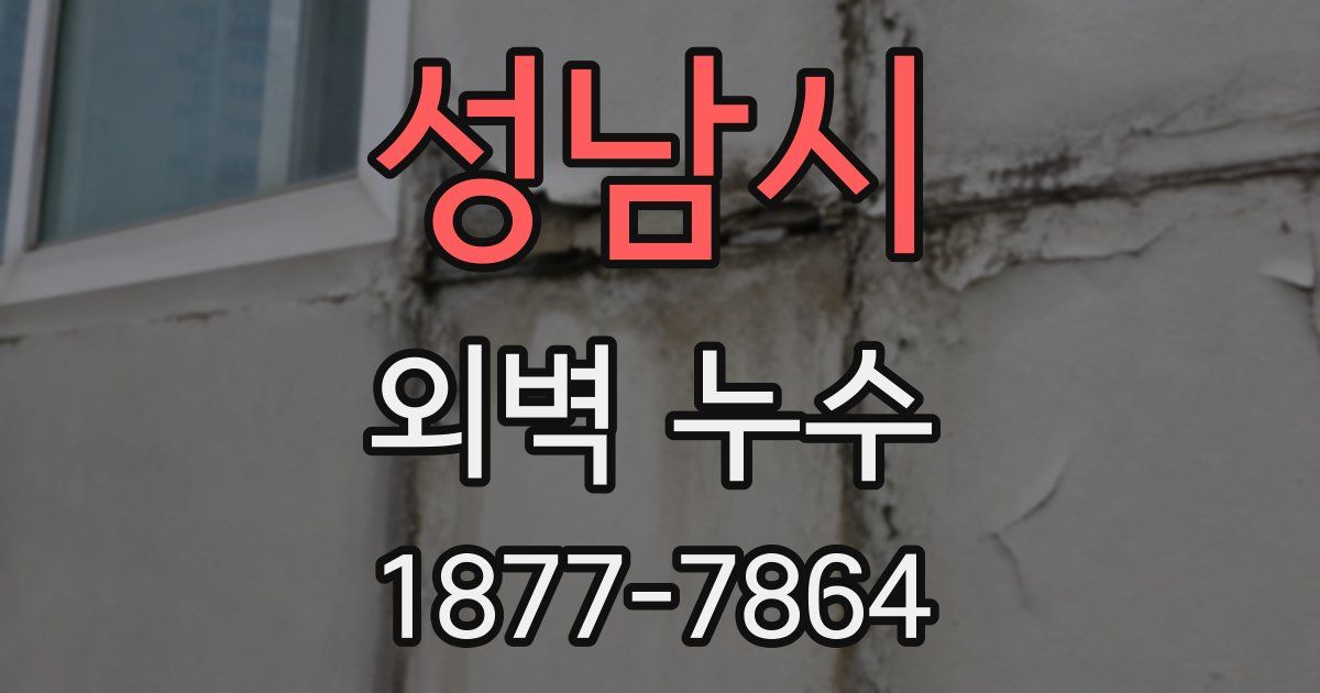 성남시 외벽 누수