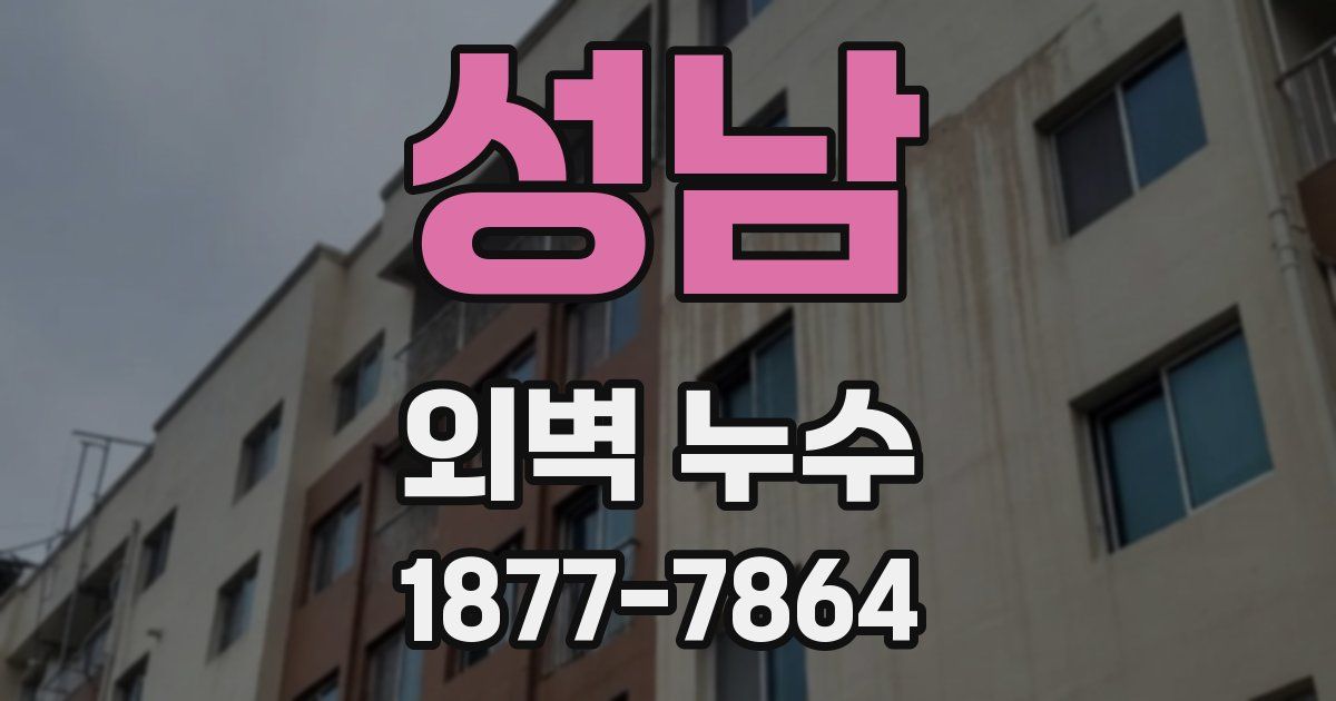 성남 외벽 누수