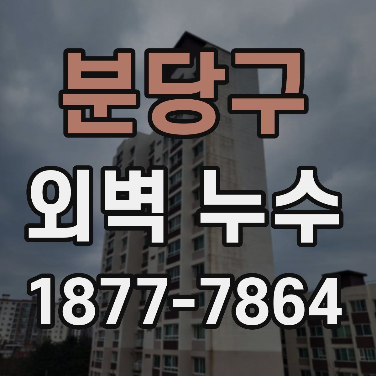 분당구 외벽 누수 확인이 늦어지는 이유