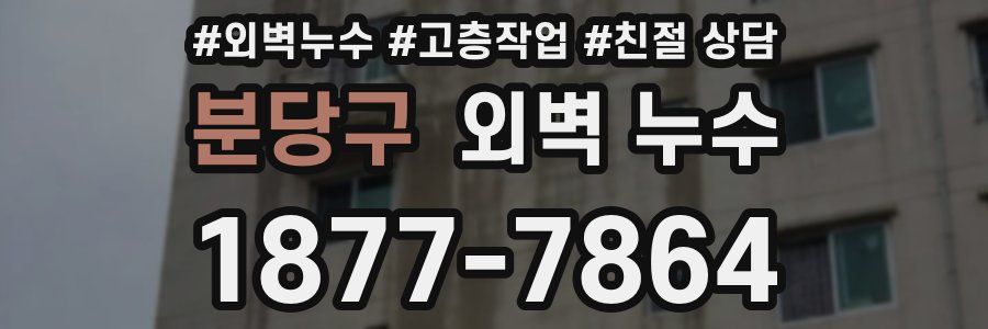 분당구 외벽 누수