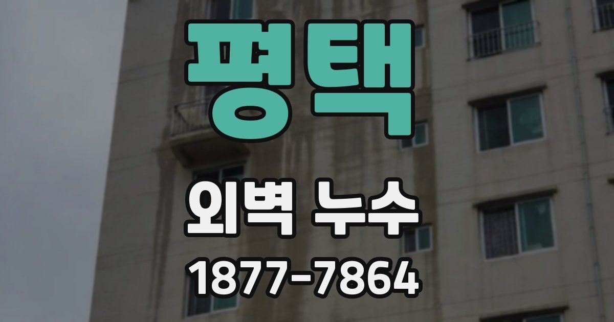 평택 외벽 누수