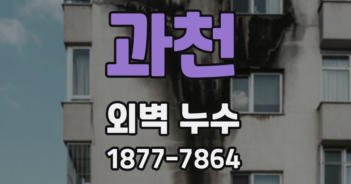 과천 외벽 누수