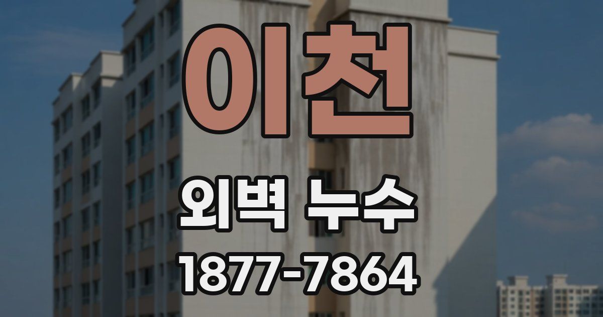 이천 외벽 누수