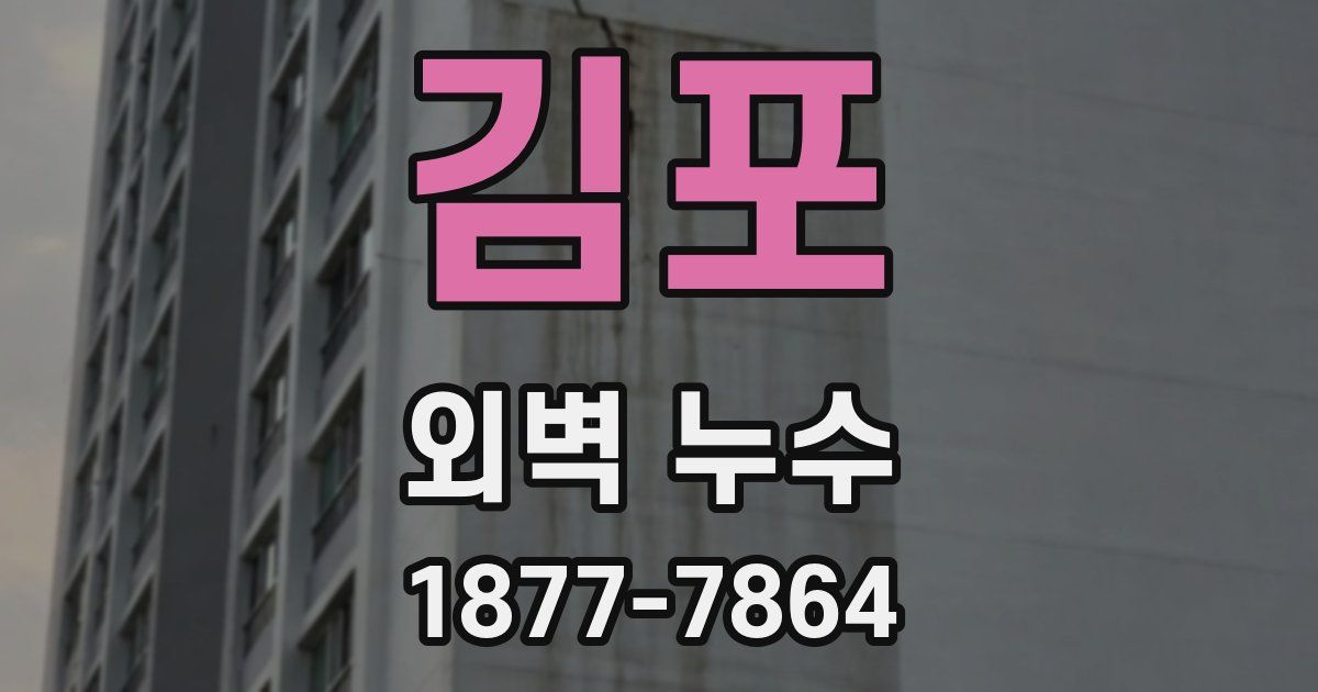 김포 외벽 누수