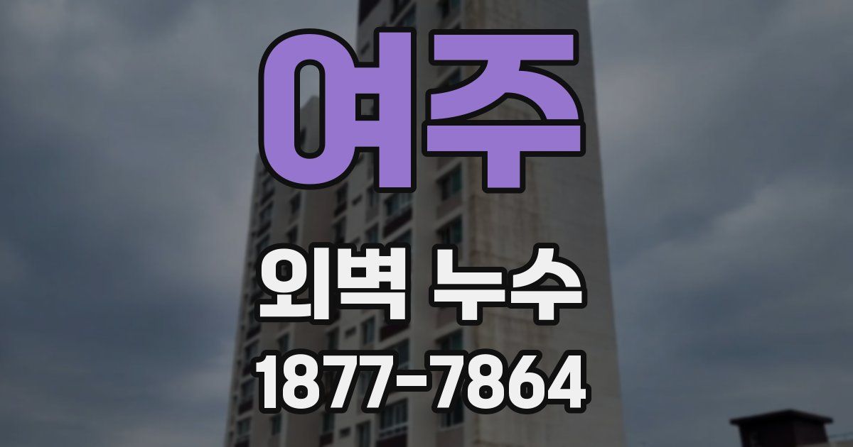 여주 외벽 누수