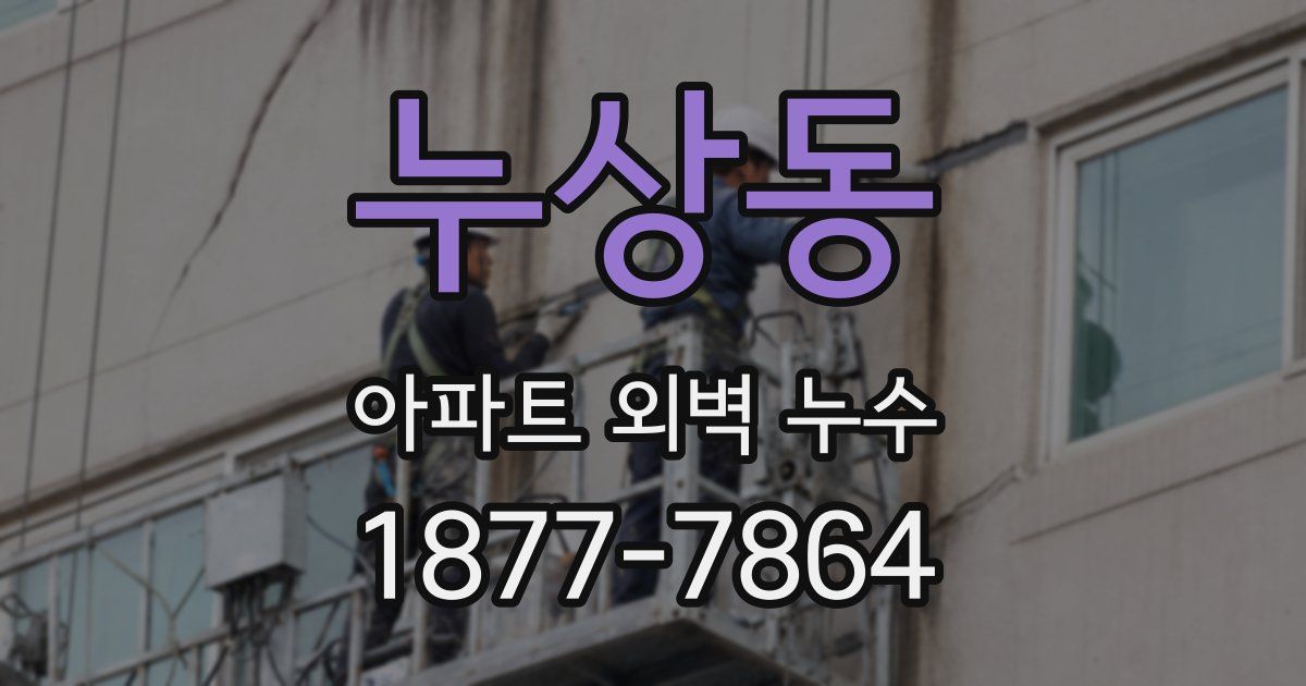 누상동 아파트 외벽 누수