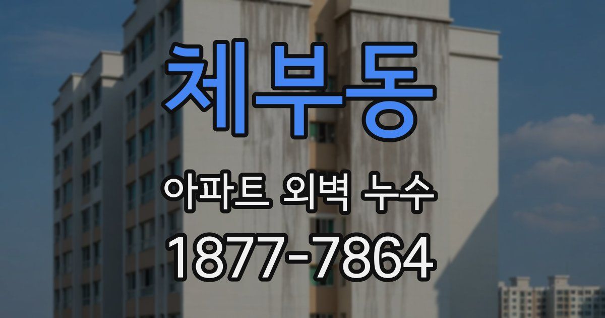 체부동 아파트 외벽 누수
