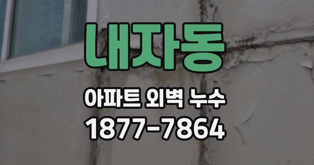 내자동 아파트 외벽 누수