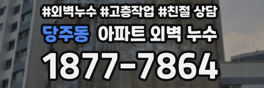 당주동 아파트 외벽 누수