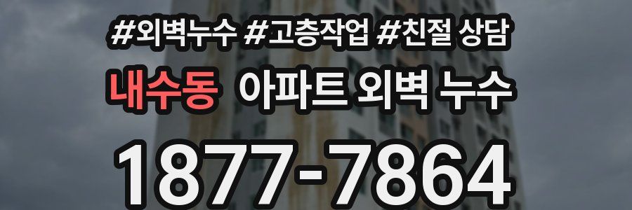 내수동 아파트 외벽 누수