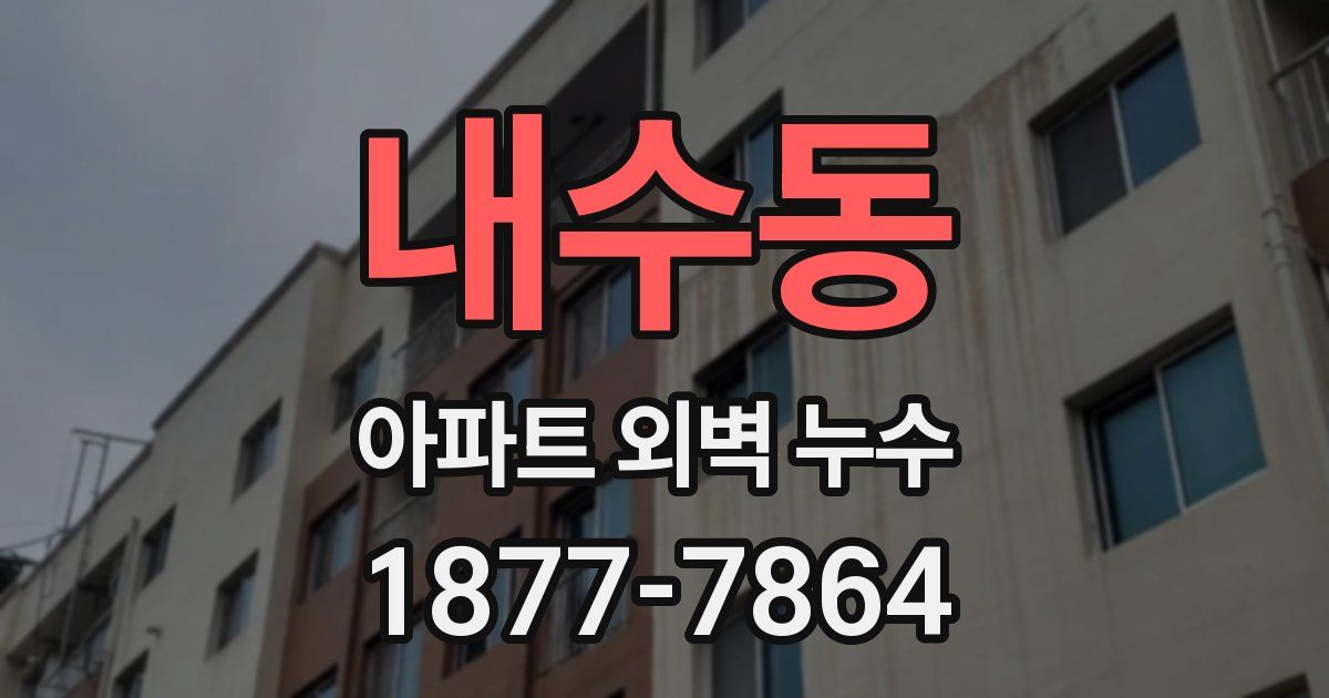 내수동 아파트 외벽 누수
