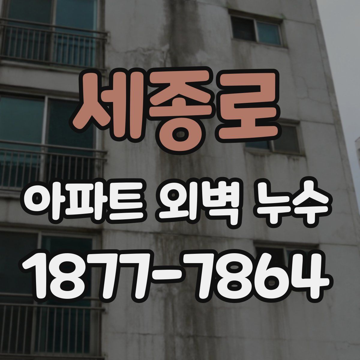세종로 아파트 외벽 누수