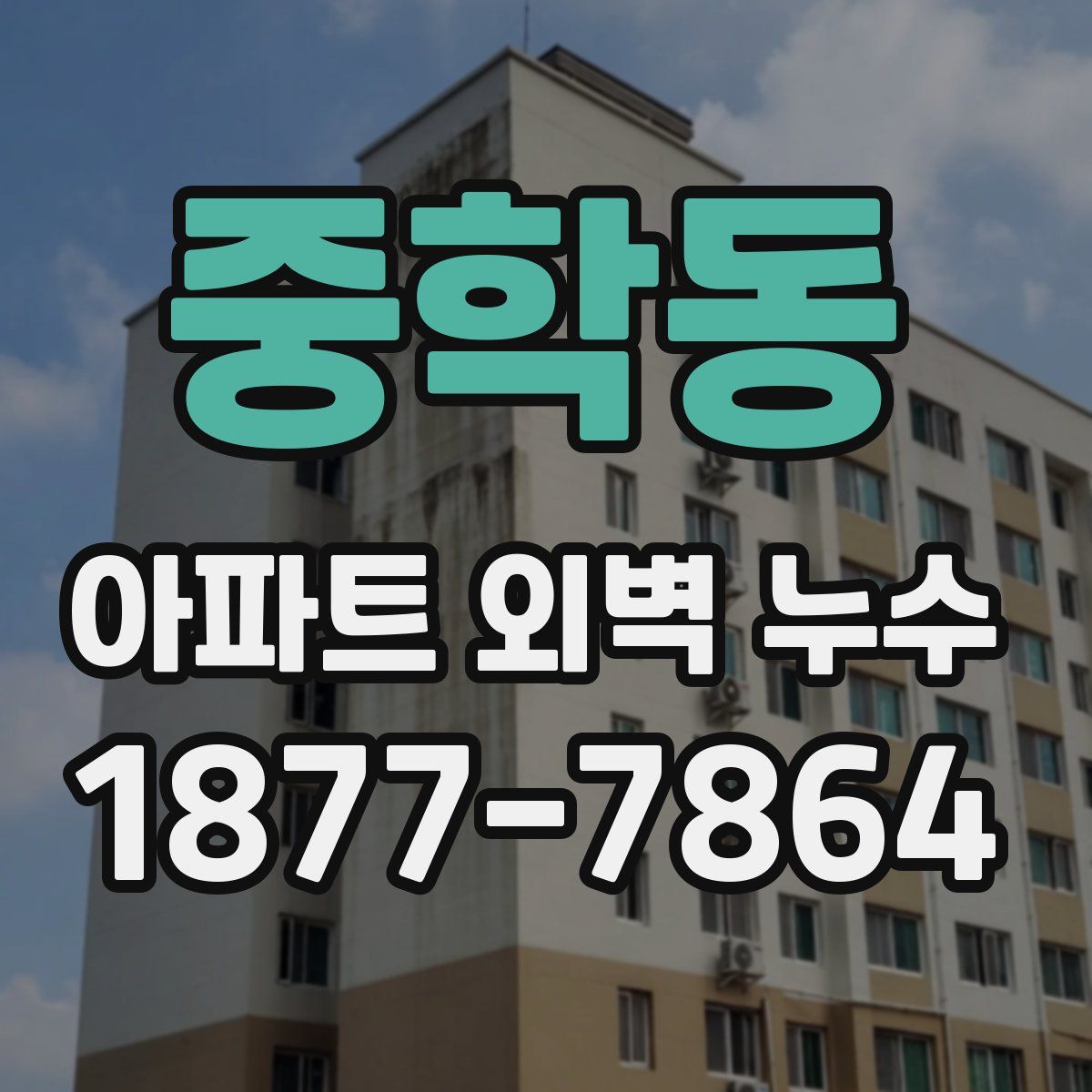 중학동 아파트 외벽 누수