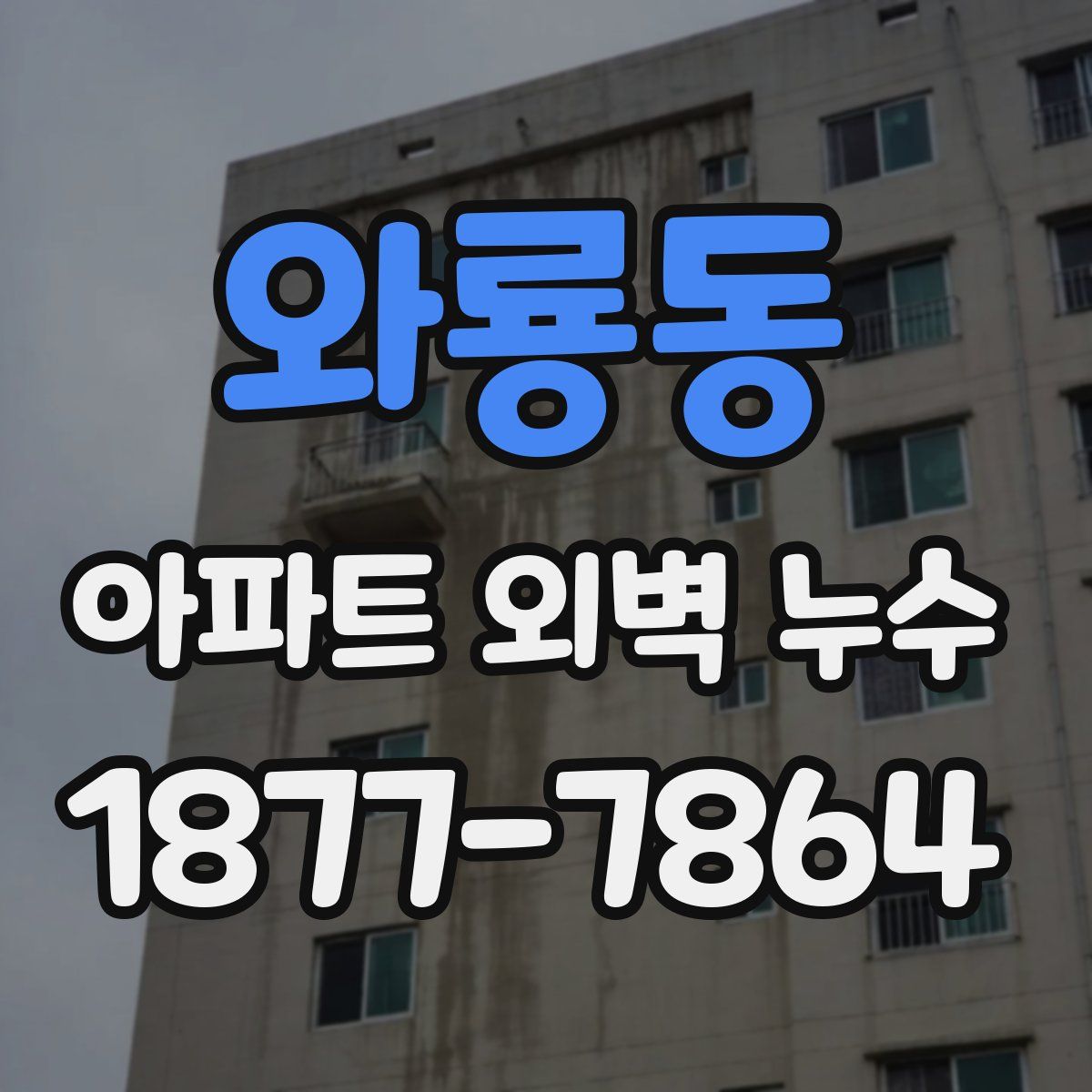 와룡동 아파트 외벽 누수