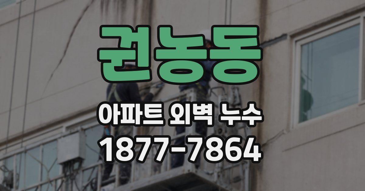 권농동 아파트 외벽 누수