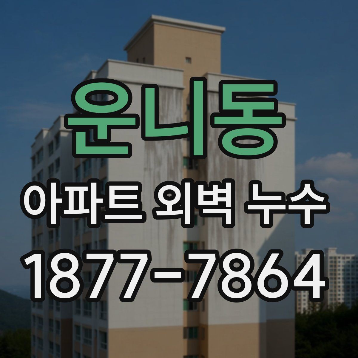 운니동 아파트 외벽 누수 의심 구간, 이렇게 찾습니다