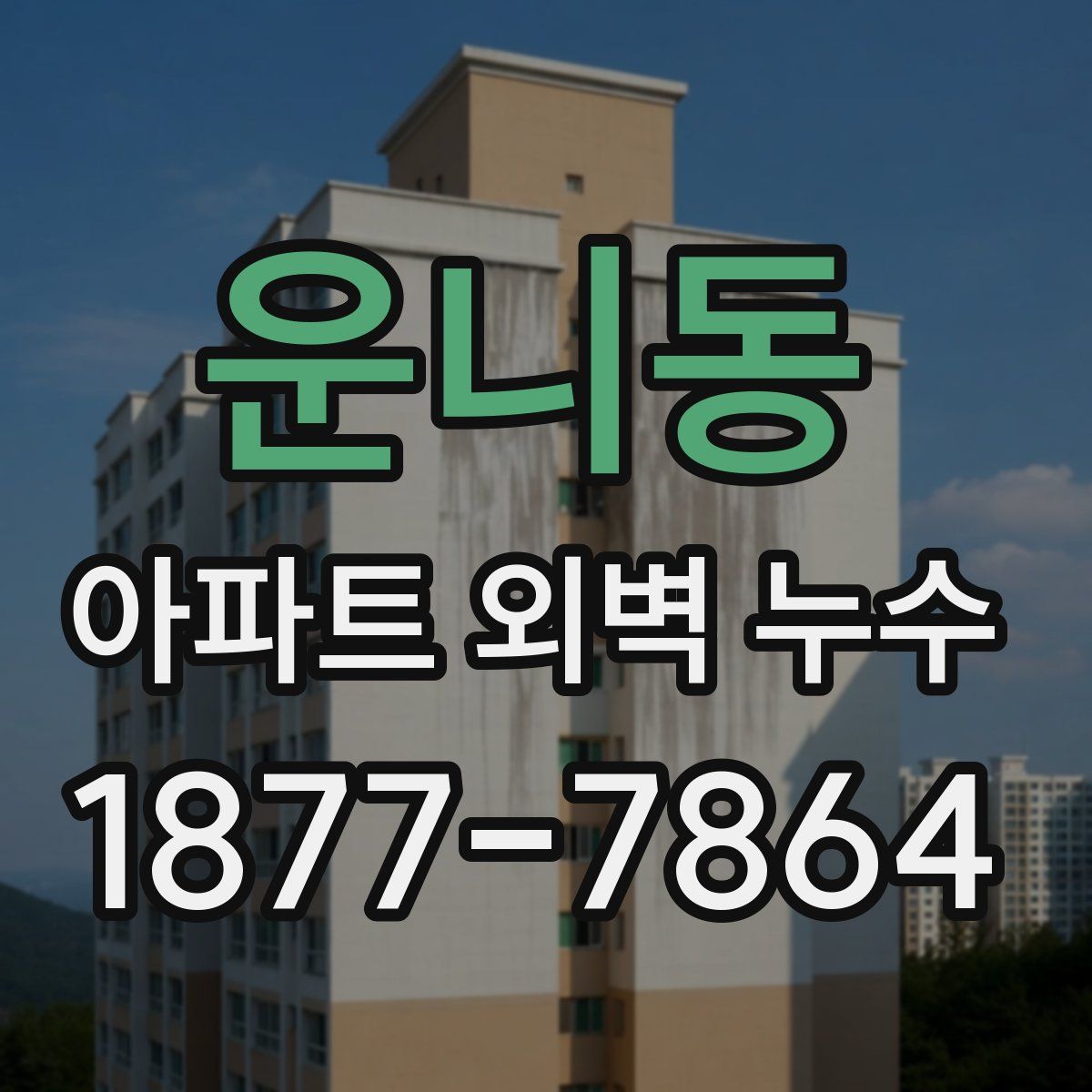 운니동 아파트 외벽 누수