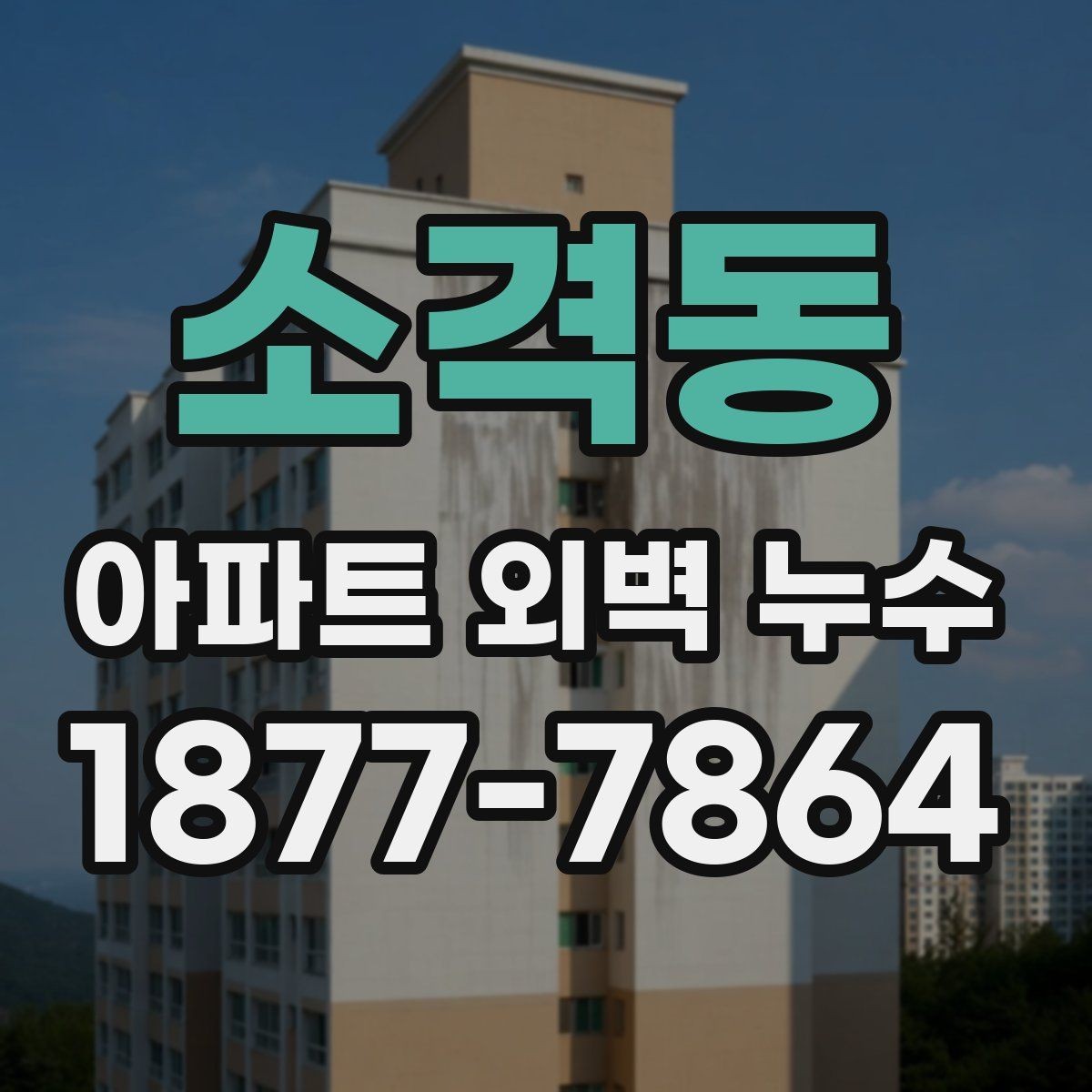 소격동 아파트 외벽 누수 보수 시기 놓치지 않는 방법