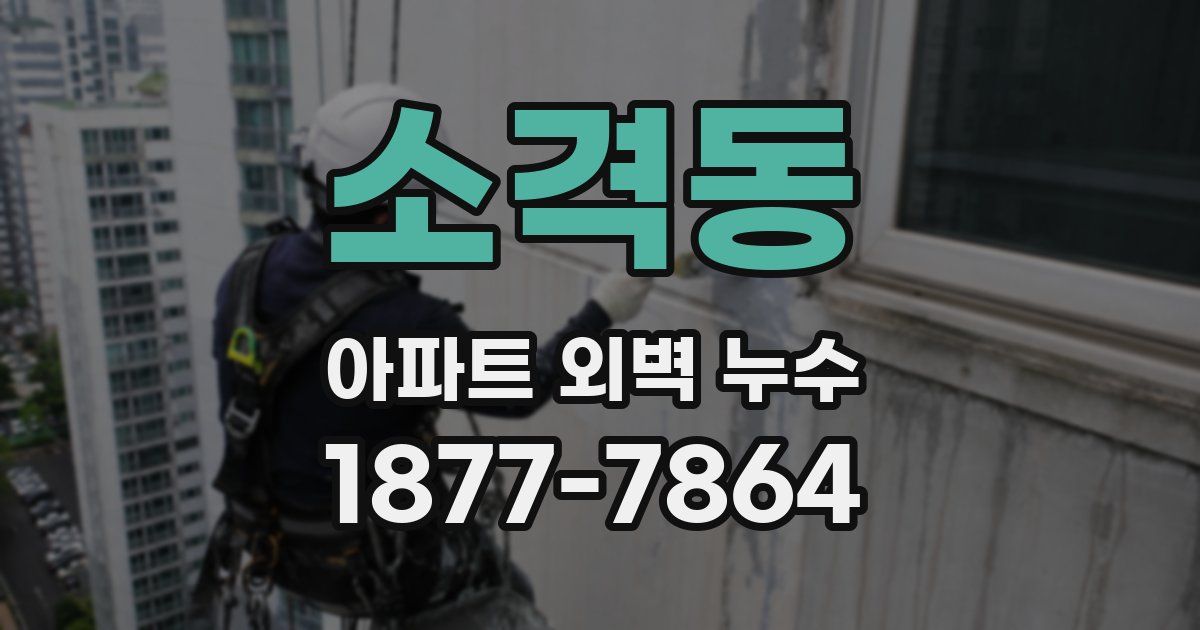 소격동 아파트 외벽 누수