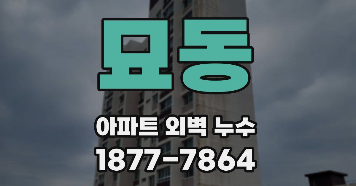 묘동 아파트 외벽 누수