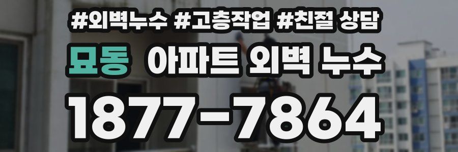 묘동 아파트 외벽 누수