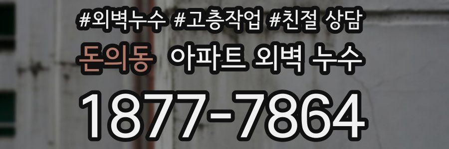 돈의동 아파트 외벽 누수
