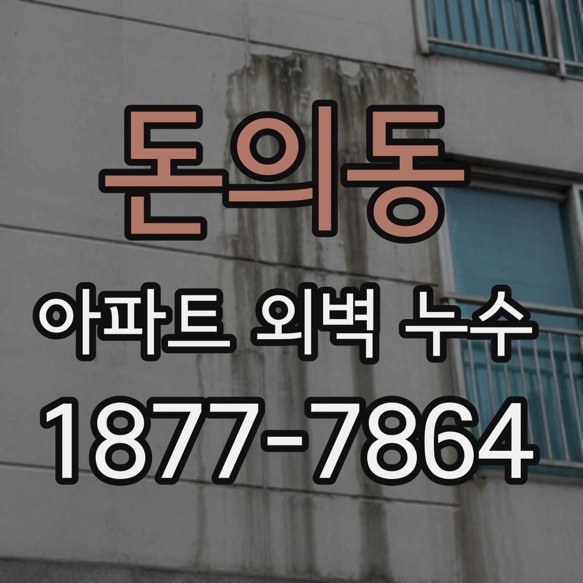 돈의동 아파트 외벽 누수